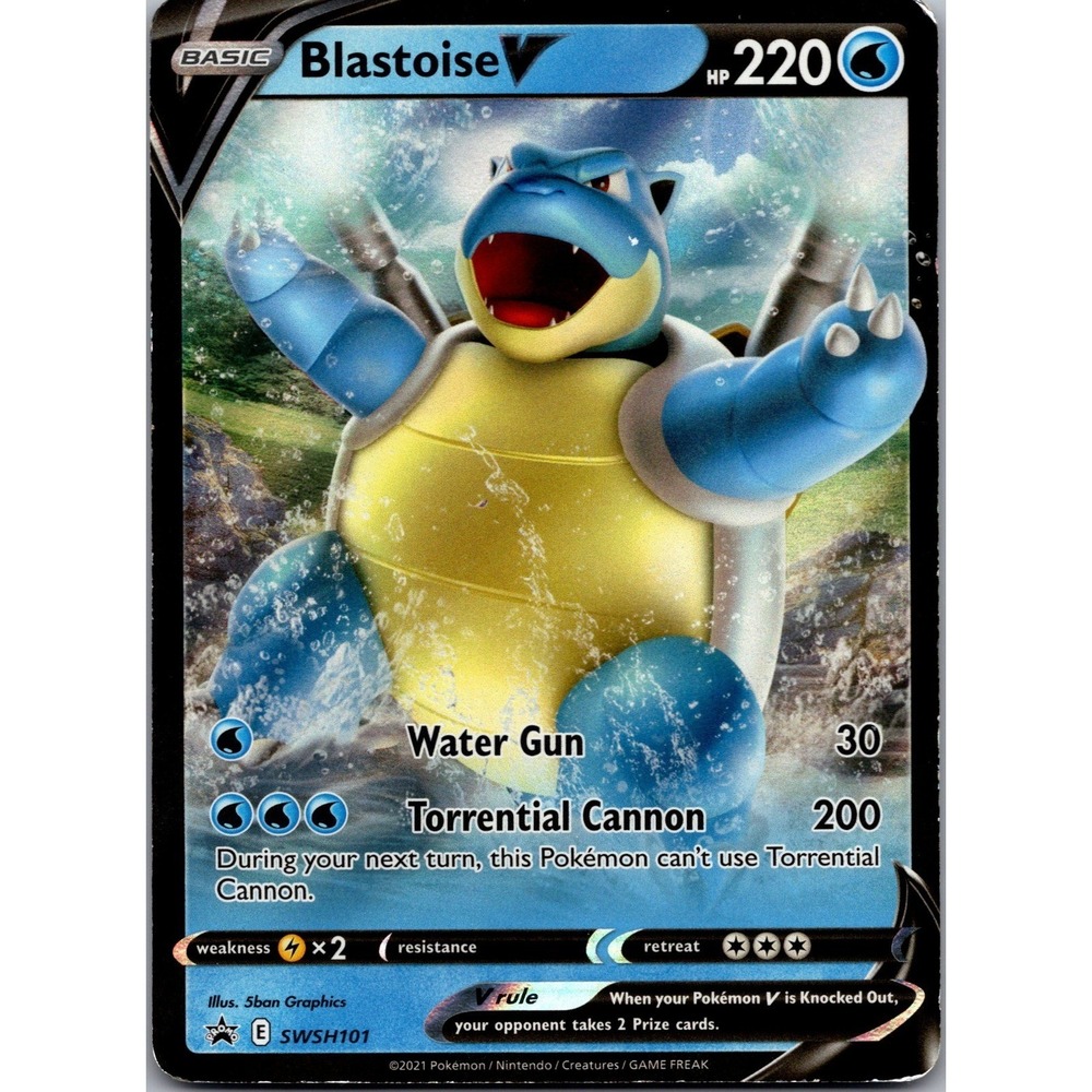 Blastoise V Promo SWSH: Sword & Shield Promo Cards SWSH101 HP tcga+ Holo